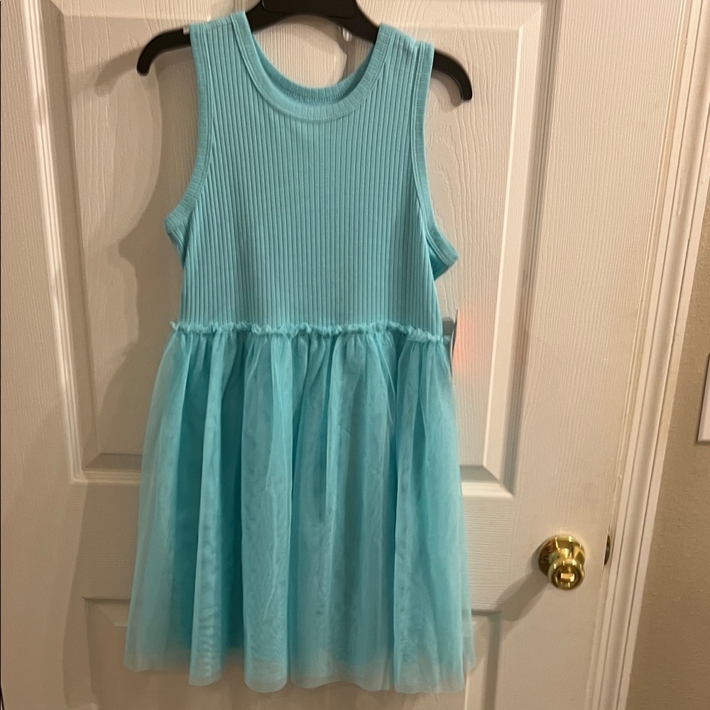 Wonder Nation Green Sleeveless Babydoll Dress